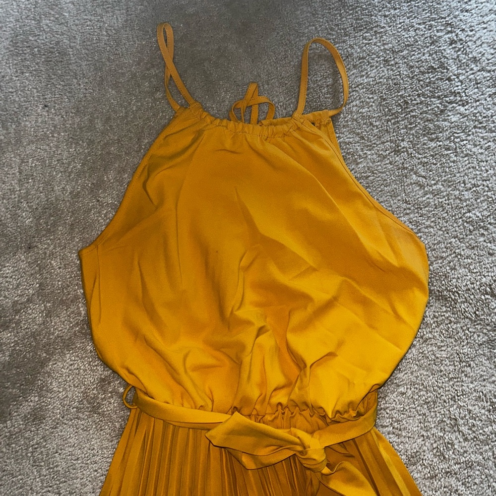Mustard Yellow Halter Dress
